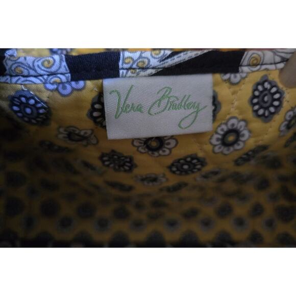 Vera Bradley X Large Tote Bag & Snap Card/ID Wallet Yellow Bird Black/Yellow - Picture 14 of 14
